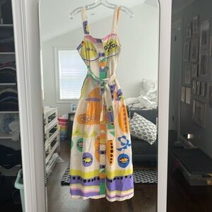 Zara Multicolor Abstract Maxi Dress